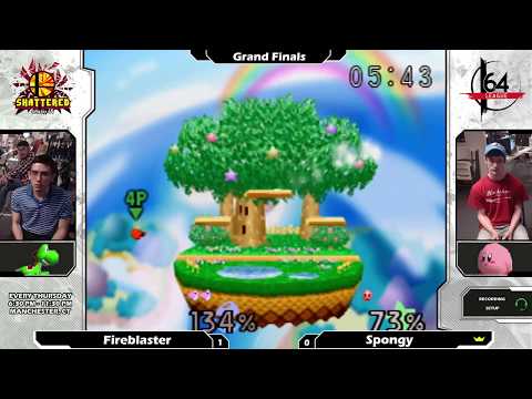 Smash 64: Fireblaster (Yoshi) V Spongy (Kirby/Pikachu) - Shattered 105 Tournament SSB64