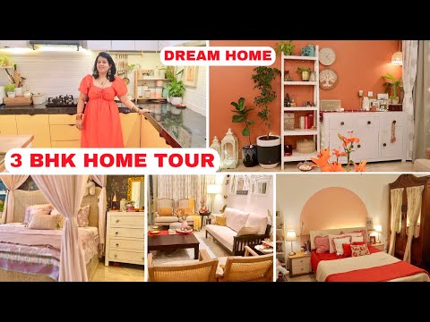 MY 3 BHK FLAT 1ST COMPLETE HOME TOUR || Home Decor Ideas || Kitchen Tour || Living Room Tour