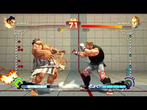 SSF4 Honda (thuggles42) vs. Abel (Dr34mHunt3r) Xbox Live Ranking Battle