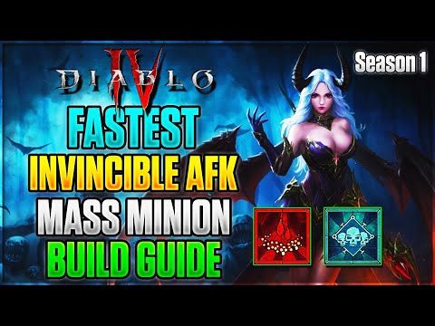 Season 1 Best AFK Mass Minion Necromancer Build Guide | Diablo 4