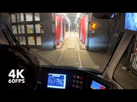 To the depot at midnight | 🚊 HTM Line 2 | 4K Tram Cabview | 🇳🇱 The Hague | Siemens Avenio