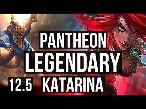 PANTHEON vs KATARINA (MID) | 18/2/7, Legendary, 66% winrate, Rank 8 Panth | BR Grandmaster | 12.5