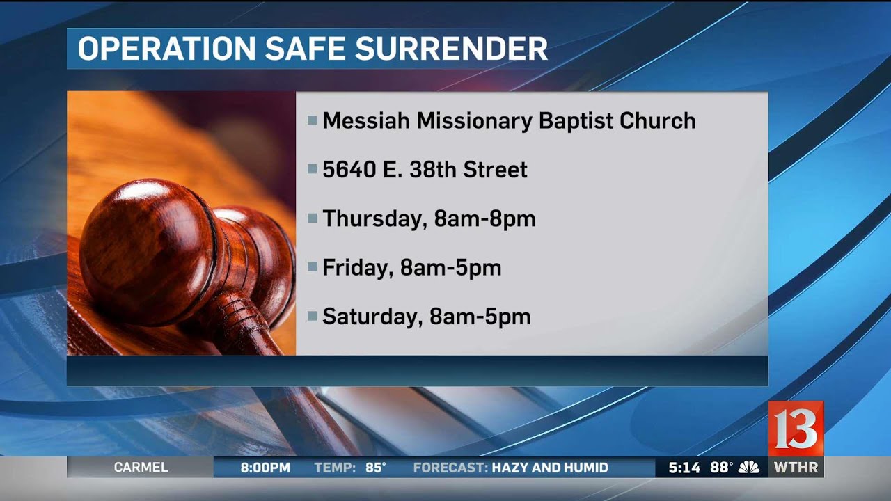 Operation Safe Surrender schedule