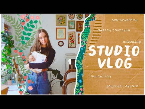 studio vlog  making journals packing orders creating content