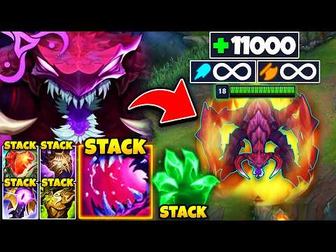 Cho'Gath but everything I build stacks and I become a Late Game God (STACK LORD CHO'GATH)