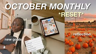 OCTOBER MONTHLY RESET🍂 | fall bucket list, new goals, favorites, reflection