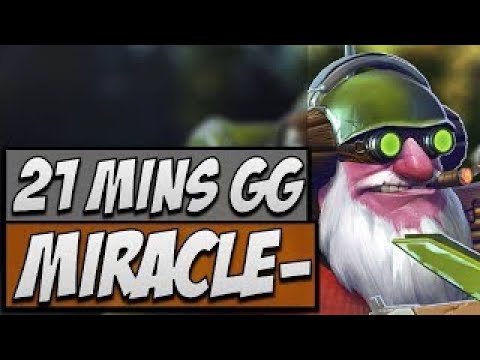 Miracle Dota - Sniper on a 21-minute GG Gameplay | Dota 2 2017