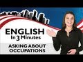 Learn English - Asking About Occupations, What is your Job? 