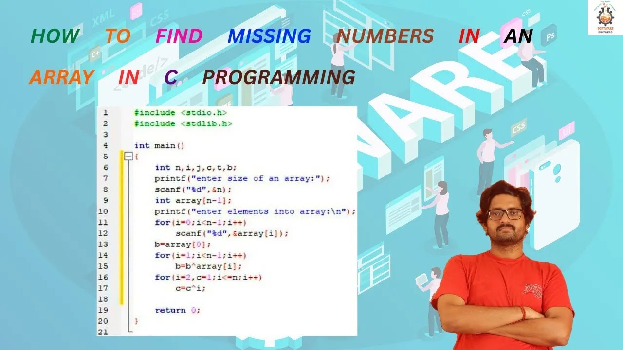 How to find missing numbers in an array in C programming