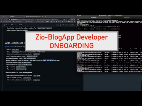 Zio-Blogapp Developer Onboarding Instructions