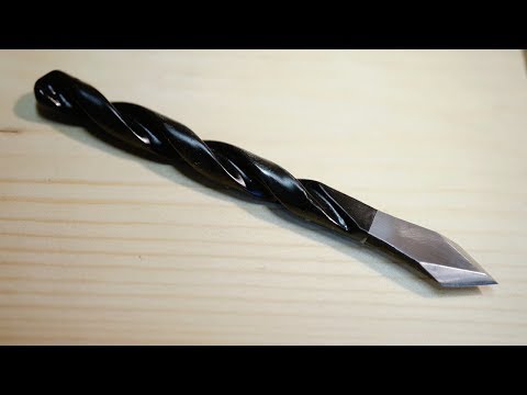 Marking Knife Forged from Drill Bit & PlastiDip Handle