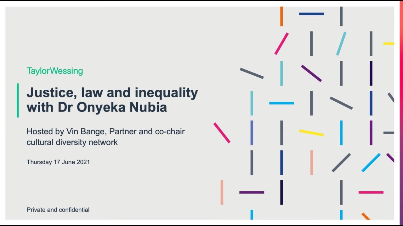 Justice, law and inequality with Dr Onyeka Nubia