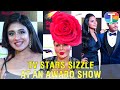 TV Stars Sizzle On The Red Carpet Of An Award Show Paridhi Sharma Rakhi Sawant Others Uncut