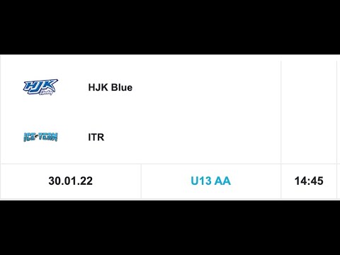 HJK White - Jokerit Black / U13 30.1.2022 (AAA)