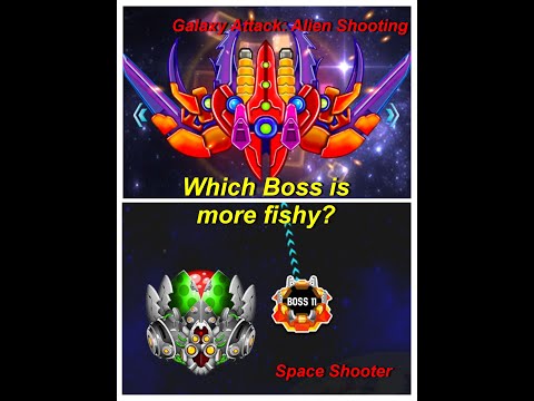 Space Shooter / Galaxy Attack: Alien Shooting. Boss 11.Which Boss is more fishy?
