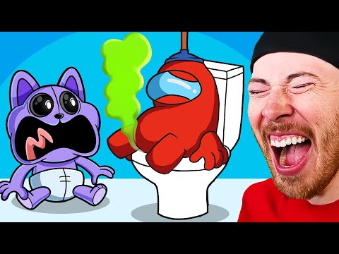 FUNNIEST Among Us Animations but Poppy Playtime Chapter 3