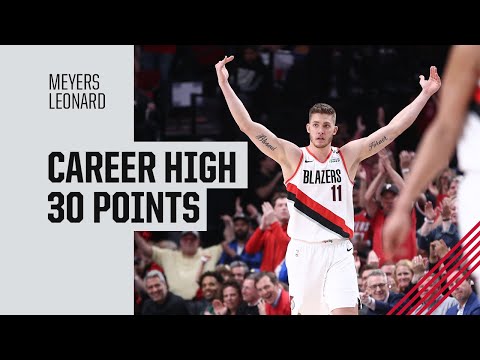 Meyers Leonard (Career High 30 points) Highlights vs. Golden State Warriors