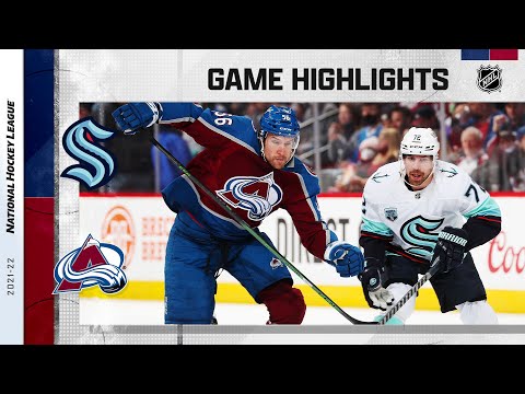 Kraken @ Avalanche 1/10/22 | NHL Highlights