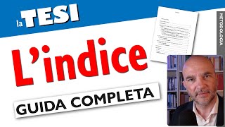 L'INDICE della Tesi: inserirlo e gestirlo con Word (GUIDA COMPLETA)