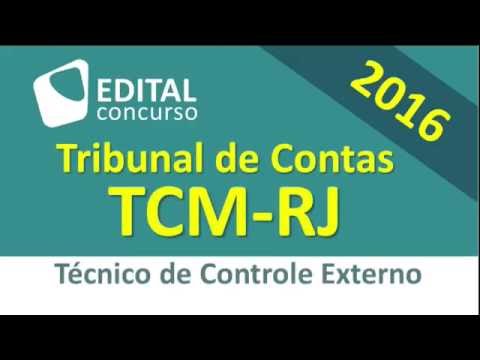 Edital Concurso TCM RJ 2016 - 25/07/2016 - Tribunal de Contas do Rio de Janeiro