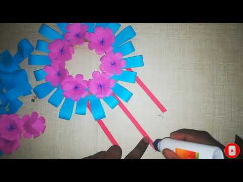 How to make beautiful paper wall hanger1 decoration in craft ideas #wallhangers #craftideas #paper