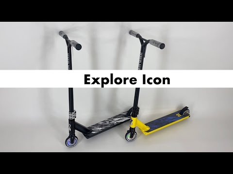 Трюковый самокат Explore Icon черный + пега - фото 1 - id-p1165719872