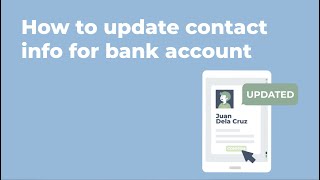How to update contact info for bank account