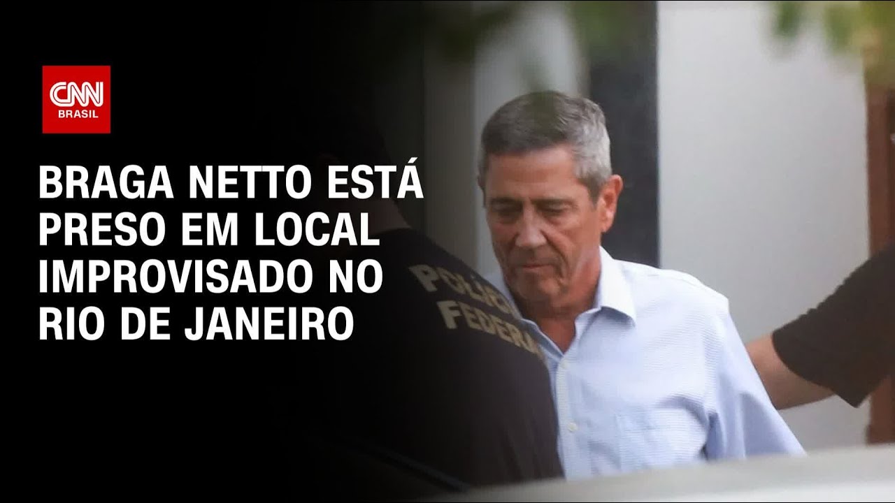 Braga Netto está preso em local improvisado no Rio de Janeiro | CNN 360°