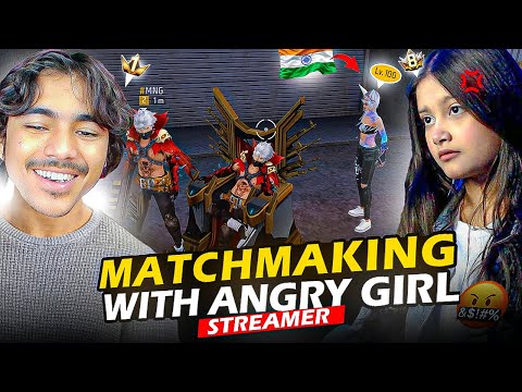 Noob prank on angry girl streamer on india server😱 she got angry - Garena freefire