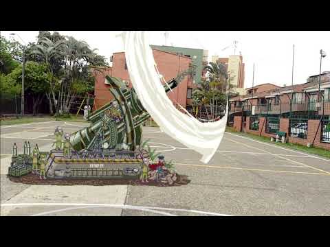 Lanzado cocos y globos de agua con una catapulta gigante / parte 3