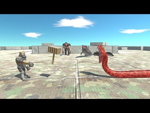 MUTANT PRIMATES VS REPTILES WITH MOSASAURUS - Animal Revolt Battle Simulator