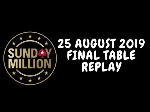 $109 Sunday Million Progressive KO 25 August 2019: Final Table Replay