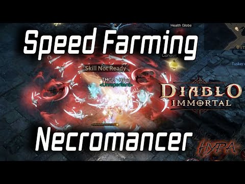 Necromancer Speed Build - Farming, Accursed Tower and Elder rift destroyer.   Diablo Immortal 2025