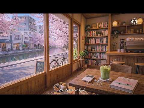 🌸 Spring in Tokyo 📚 Cozy Book Cafe Ambience & Relaxing Jazz Music