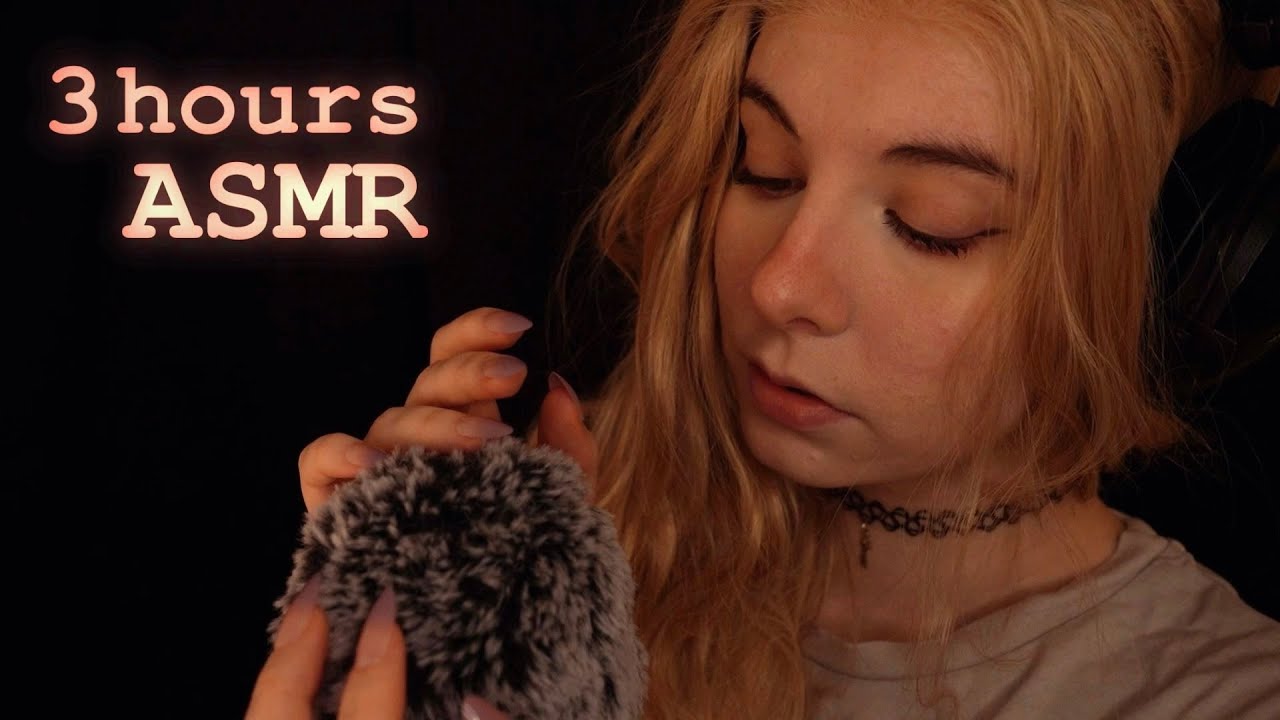 ASMR | 3 HOURS Most Slow & Soft Fluffy Mic Scratching - no talking, White Noise for Deep Sleep