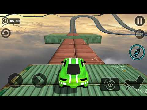 Impossible Stunt Car Tracks 3D: Green Car Driving Stunts Levels 10- Android GamePlay