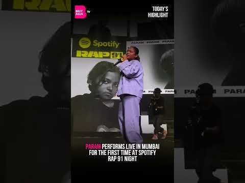 Param delivering her first live performance at Spotify Rap 91 Live 2025 in Mumbai.