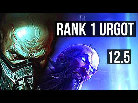 URGOT vs RYZE (TOP) | Rank 1 Urgot, Legendary, 1.2M mastery, 500+ games | KR Master | 12.5