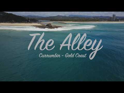 Aerial footage of Currumbin and its surfers