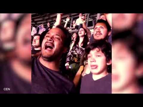 Emotional moment autistic boy breaks down in tears as he watches favorite band Coldplay