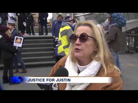 Video: Friends, family rally to end gun violence after death of Justin Bokma
