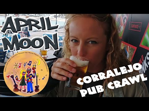 Corralejo pub crawl with APRIL MOON