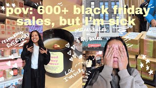 600+ sales during black friday...but also, I'm sick // small business owner vlog  NYC holiday market