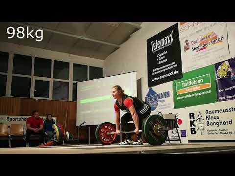 KSV Durlach vs TSV Heinsheim - Sabine Kusterer, 84kg Snatch, 104kg Clean & Jerk