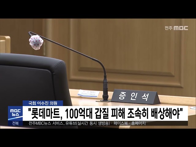 '롯데마트, 100억대 갑질 피해 조속히 배상해야'