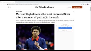 Matisse Thybulle is about to have a breakout season for the Sixers