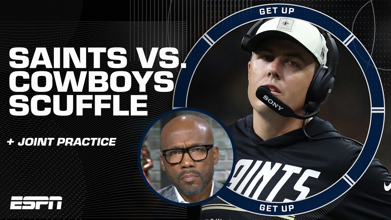 Louis Riddick reacts to Cowboys-Saints scuffle: ‘YOU’RE ACTING LIKE IDIOTS!’ 🗣️ | Get Up