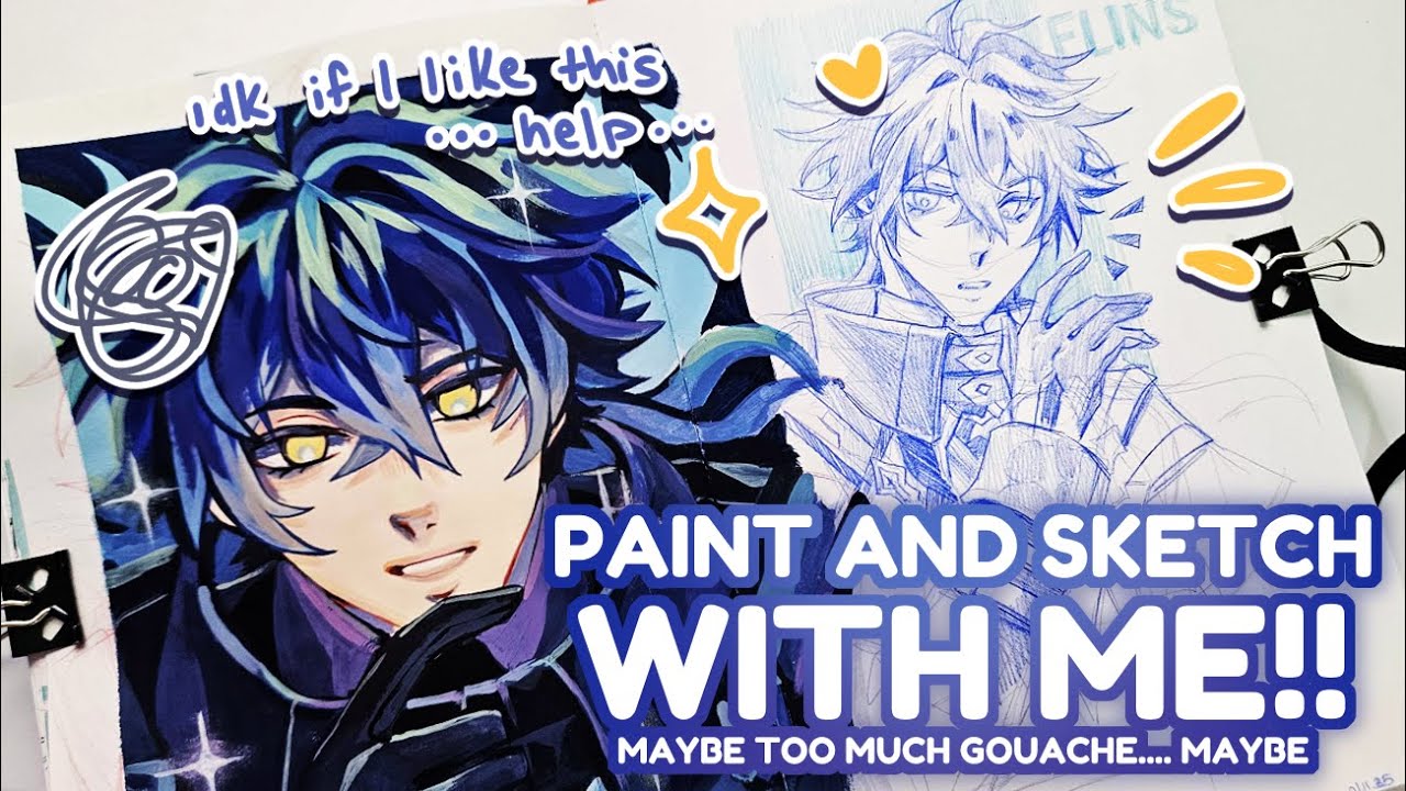 Maybe too much gouache... maybe | PAINT WITH ME!