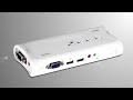 TRENDnet KVM Switch 4-Port VGA/USB/Audio mit Kabeln