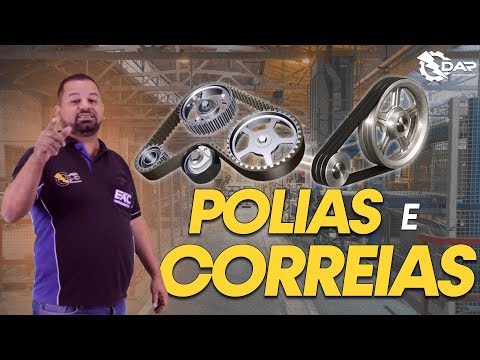 Quais são os principais tipos de polias e correias